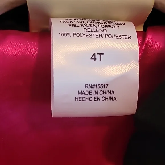 Girls cheetah size 4t cheetah jacket with hat - Picture 3 of 4